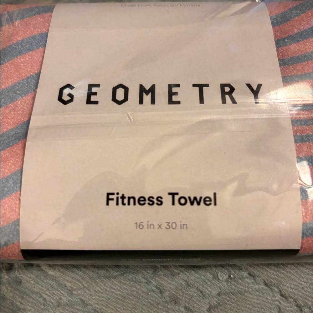 Pink and Gray Fitness Towel